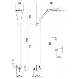 Душевая система Webert Wolo (WO660302015) хром