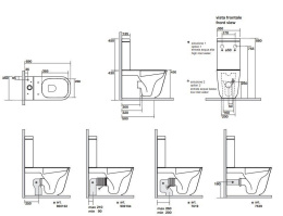 Унитаз-компакт Kerasan Tribeca 511730 Белый матовый