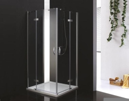 Душевой уголок Cezares 100 х 100 х 195 см, стекло прозрачное/текстурное