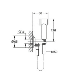 Встроенный гигиенический душ Grohe 32742263 Euroeco