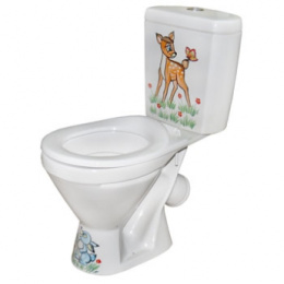 Унитаз-компакт детский 9883 ПКФ ФАРФОР 'БЕМБИ' (ручная роспись)