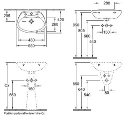 Фото Villeroy&Boch 728900R1 Полупьедестал (альпийский белый)