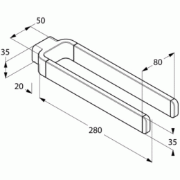 Фото Держатель полотенца Kludi E2 (4999005-00) хром