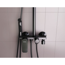 Damixa DX220920300 Apollo, душевая система со смесителем-полкой: верхний душ 230*230мм, ручной душ 1