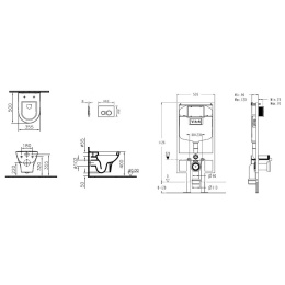 Инсталляция и унитаз Vitra Zentrum (9012B003-7205) белый