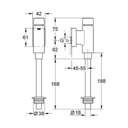 Grohe Rondo 37346000 Смывное устройство для писсуара