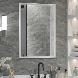 Континент ЗЛП944 Зеркало "Frame white standart" 600x800