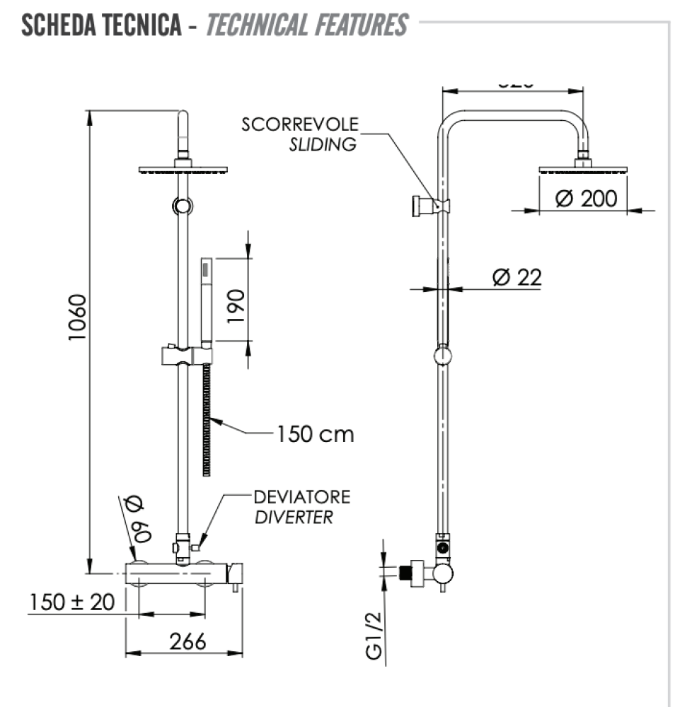 Фото Душевая система Remer Minimal N37RX7MMM20BO, белый матовый