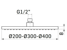 Фото Верхний душ Mamoli Sadler 838S001 30 см, Chrome