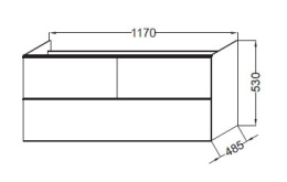 Тумба под раковину Jacob Delafon Odeon Up 120 см, EB892-N18, белый