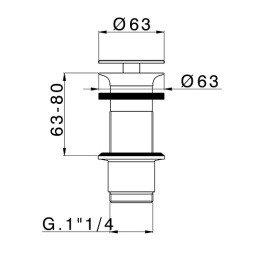 Донный клапан Cisal (ZA00161321) хром