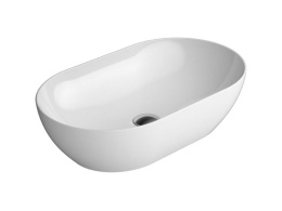 Фото Раковина накладная GSI PURA 883411 без перелива, смеситель со стены или со столешницы, белая