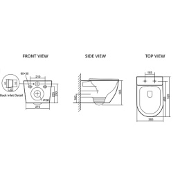 Унитаз подвесной SantiLine (SL-5025MB) черный