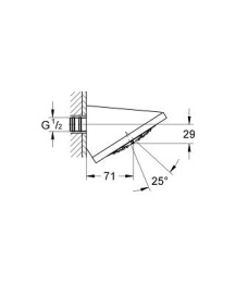 Grohe Rainshower F-Series 27253000 Душ верхний, 1 вид струи