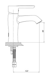 Фото Смеситель GPD Felis MLB75, для раковины, хром