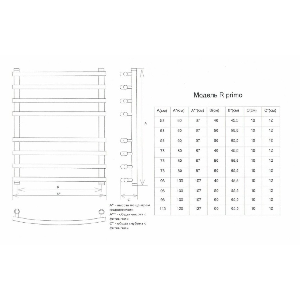Полотенцесушитель Двин R BRAID electro 80/50 1"-3/4"-1/2" Электрический ТЭН справа К эл, Полированны