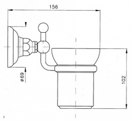 Стаканчик Nicolazzi Classica 1488CR05, хром