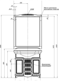 Фото Зеркало Aquanet Луис 90 бежевый