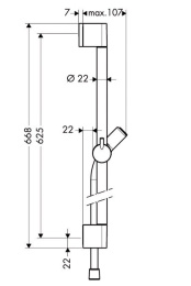 Штанга для душа Hansgrohe Unica (27611000) хром