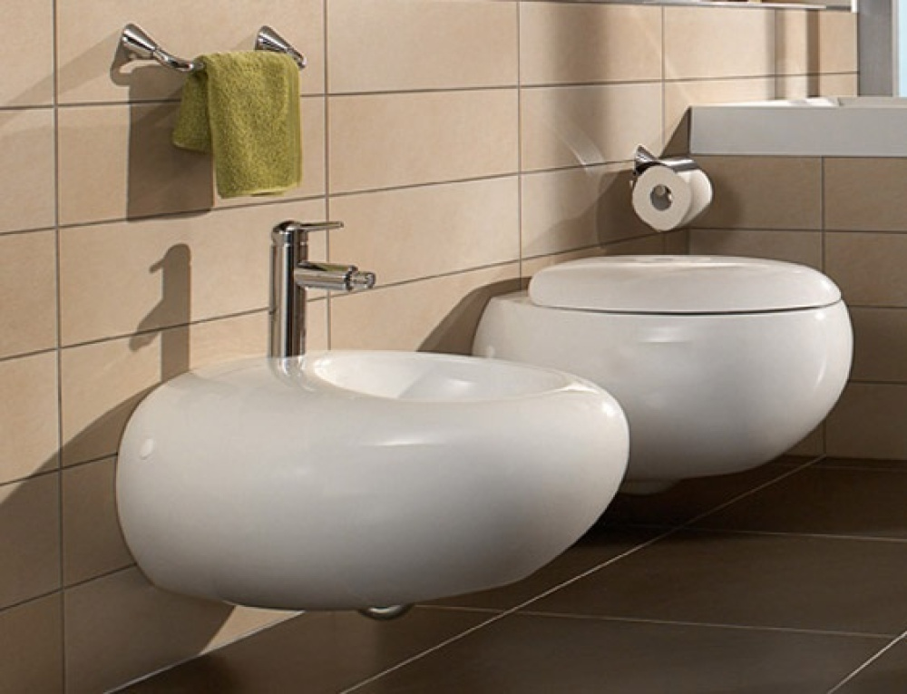 Фото Villeroy&Boch Pure Stone 547001R2 Биде подвесное (ярко-белый)