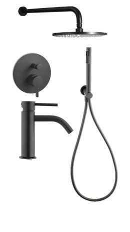 Комплект смесителей Paffoni Light KITLIG015NO071 Черный матовый