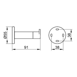 Крючок для полотенца Keuco Plan 14911370000, черный, матовый