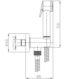 Гигиенический душ Bossini Paloma Brass Set C69038.030