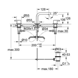 Смеситель Grohe Lineare 20304000 для раковины