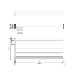 Держатель для полотенца Decor Walther Brick (0593534), никель