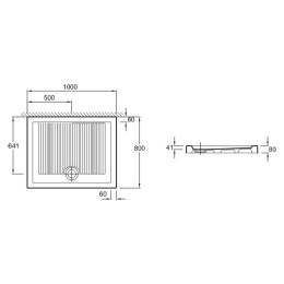 Душевой поддон Jacob Delafon KYREO 100 x 80 см, EN126-00