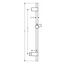 Штанга для душа Hansgrohe Unica (28662000) хром