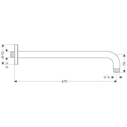 Душевой кронштейн Hansgrohe Raindance (27410000)