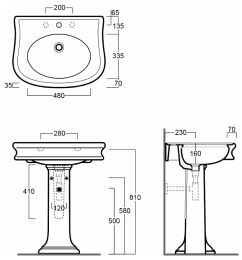 Фото Раковина Simas Lante LA10 с одним отверстием