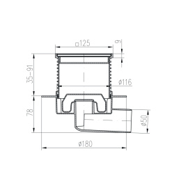 Фото Душевой трап с решеткой Paini 425XL хром
