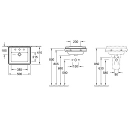Раковина 730150R2 VILLEROY&BOCH HOMMAGE