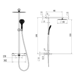 Душевая система Villeroy&Boch Embrace (TVS1083000261) хром