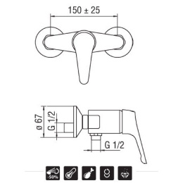 Nobili Skipper SK11130CR Смеситель для душа (хром)