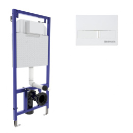 Фото Инсталляция для унитаза Berges Novum 040211 Белой клавишей смыва