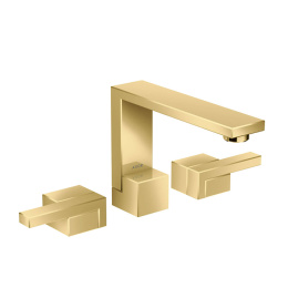 Фото Axor Edge 46050990 Смеситель для раковины 130 на 3 отв., с push/open донным клапаном , излив 173мм, 