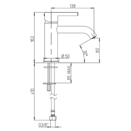 Фото Смеситель для раковины Paini Brera 74PZ205O черный