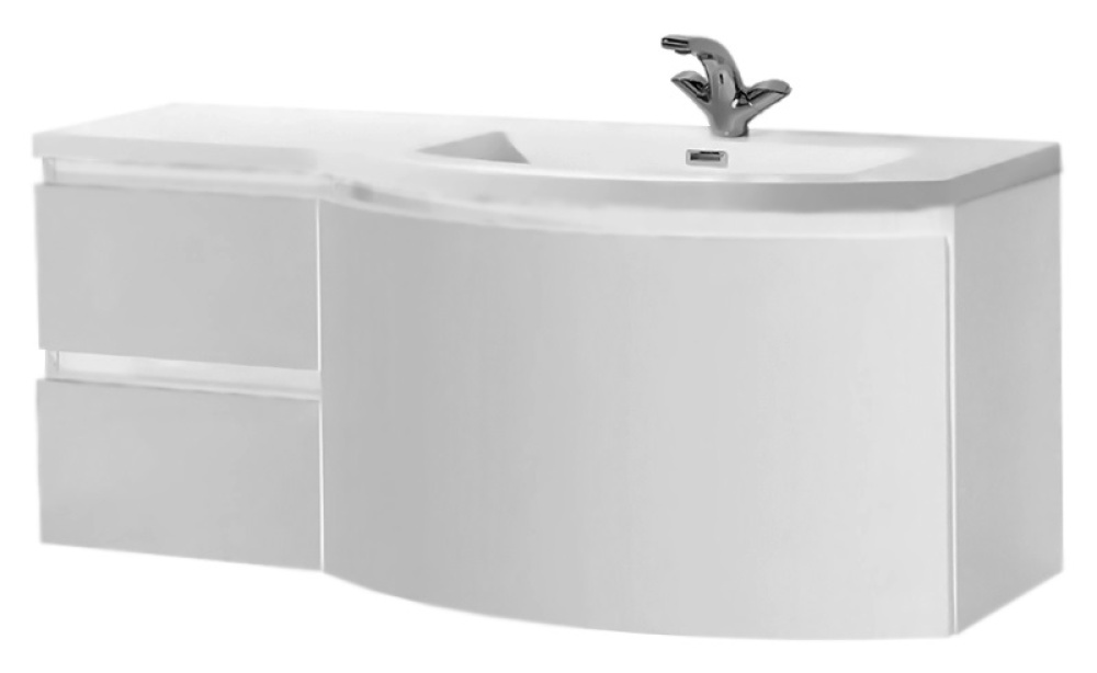 Мебель для ванной Belbagno Prospero 120см правый белый