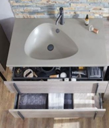 Тумба под раковину Jacob Delafon Nouvelle Vague 145 см, EB3038-G73, синий шторм глянцевый