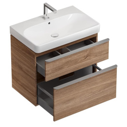 Тумба для раковины Geberit Smyle Square 500.353.JR.1 с ящиками выдвижными, цвет фасада: пекан