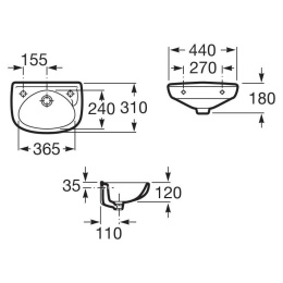 Раковина Roca Ibis (320841001) белый