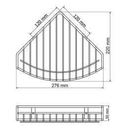 Полка металлическая WasserKraft 1511 угловая