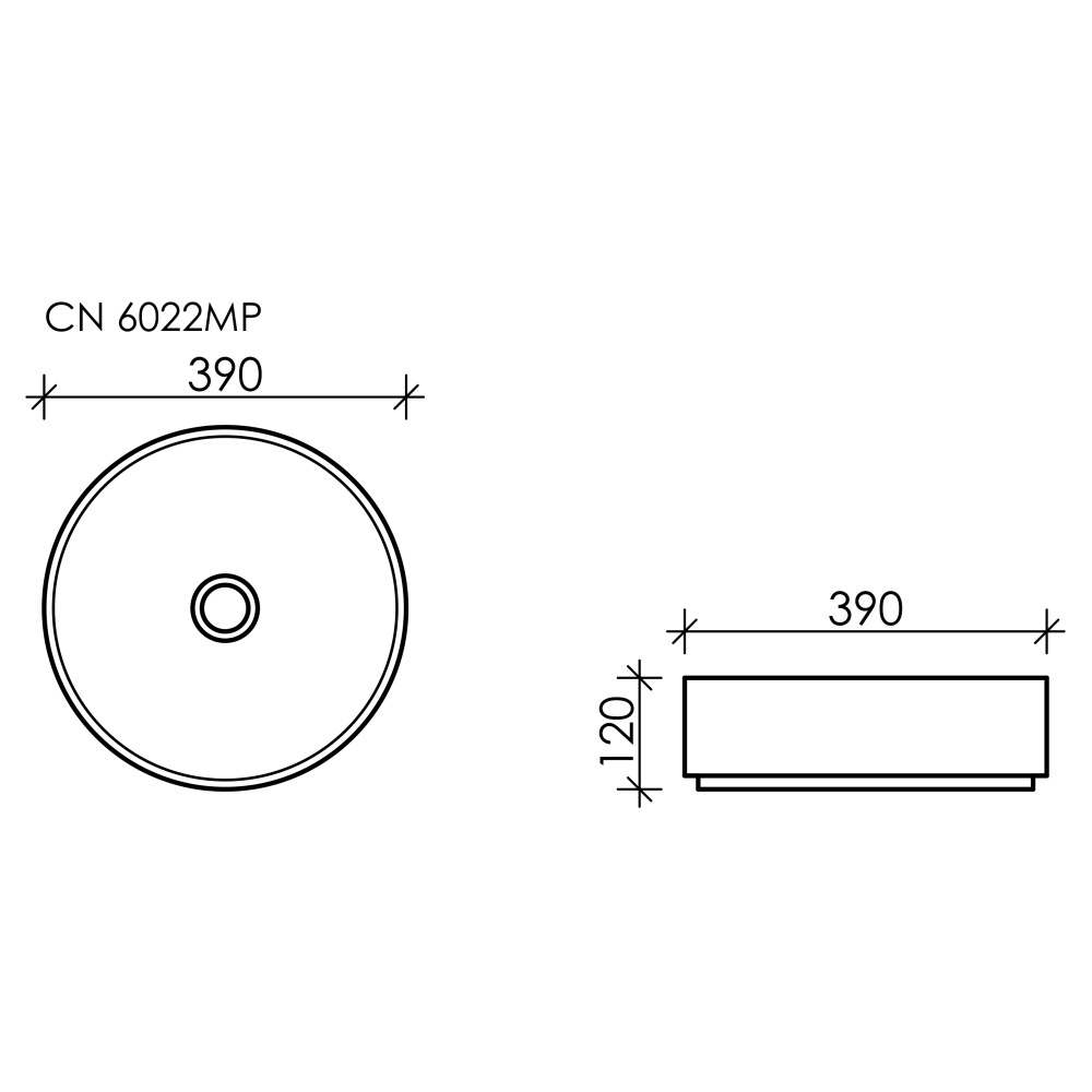 Накладная раковина Ceramica Nova ELEMENT CN6022MP