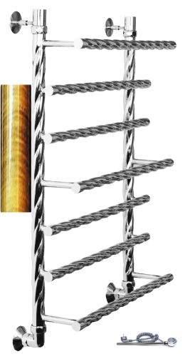 Полотенцесушитель Двин Q BRAID electro 80/50 1"-3/4"-1/2" Электрический ТЭН справа К эл, Состаренная