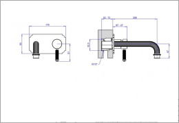 Смеситель Cezares Olimp BLSM2-02-L цвет бронза
