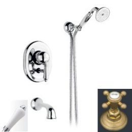 Фото Смеситель Nicolazzi Classico Monokomandi 3400OG76 для ванны, латунь/Mont Blanc