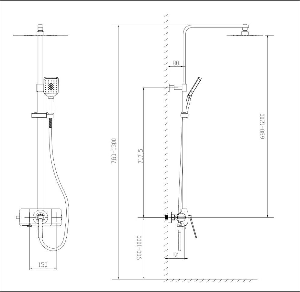 Фото Душевая система Timo Halti (SX-4190/00) хром